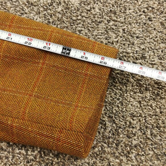Paul Stuart Sport Coat 100% Cashmere Herringbone Windowpane Plaid Brown Red 46XL - Picture 11 of 13